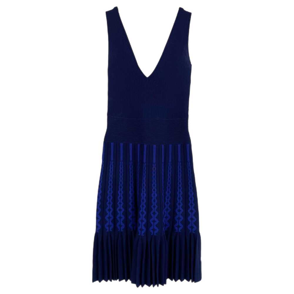 Ted Baker Blue Knit Pleated Mini Dress | Size XS